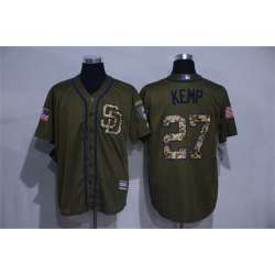 San Diego Padres #27 Matt Kemp Green Salute to Service Stitched Baseball Jersey