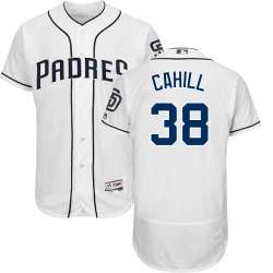 San Diego Padres #38 Trevor Cahill White Flexbase Stitched Jersey DingZhi