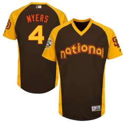 San Diego Padres #4 Wil Myers Brown Men's 2016 All Star National League Stitched Baseball Jersey