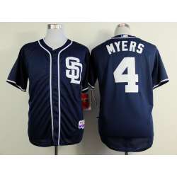 San Diego Padres #4 Wil Myers Navy Blue Jerseys