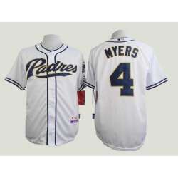 San Diego Padres #4 Wil Myers White Cool Base Jerseys