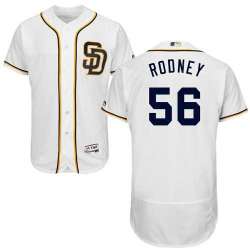 San Diego Padres #56 Fernando Rodney White Flexbase Stitched Jersey DingZhi