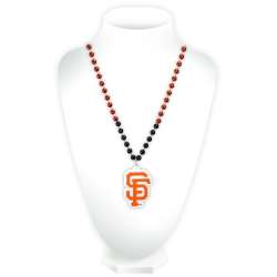 San Francisco Giants Beads with Medallion Mardi Gras Style
