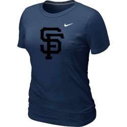 San Francisco Giants Heathered D.Blue Nike Women's Blended T-Shirt