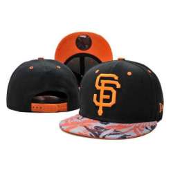San Francisco Giants Team Logo Black Orange Adjustable Hat LT