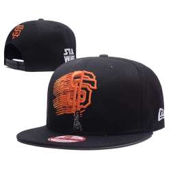 San Francisco Giants Team Orange Logo Black Adjustable Hat GS