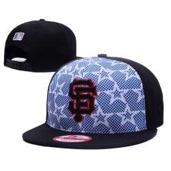 San Francisco Giants With Star All Black Adjustable Hat GS