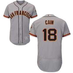 San Francisco Giants #18 Matt Cain Gray Flexbase Stitched Jersey DingZhi
