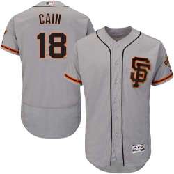 San Francisco Giants #18 Matt Cain Gray Road 2 Flexbase Stitched Jersey DingZhi