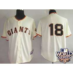 San Francisco Giants #18 Matt cream world series Jerseys