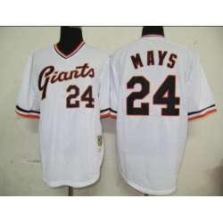 San Francisco Giants #24 Mays White M&N Jerseys