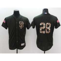 San Francisco Giants #28 Buster Posey Green Salute To Service 2016 Flexbase Collection Stitched Baseball Jersey