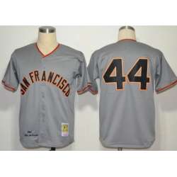 San Francisco Giants #44 Willie McCovey 1962 Gray Wool Throwback Jerseys