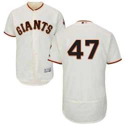 San Francisco Giants #47 Johnny Cueto Cream Flexbase Stitched Jersey DingZhi