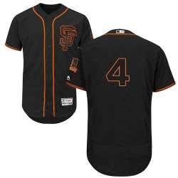 San Francisco Giants #4 Mel Ott Black Flexbase Stitched Jersey DingZhi