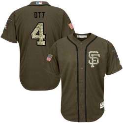 San Francisco Giants #4 Mel Ott Green Salute to Service Stitched Baseball Jersey Jiasu
