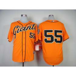 San Francisco Giants #55 Lincecum 2014 Orange Jerseys