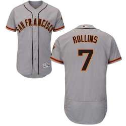 San Francisco Giants #7 Jimmy Rollins Gray Flexbase Stitched Jersey DingZhi