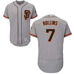 San Francisco Giants #7 Jimmy Rollins Gray Road 2 Flexbase Stitched Jersey DingZhi