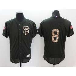 San Francisco Giants #8 Hunter Pence Green Salute To Service Flexbase Collection Stitched Baseball Jersey