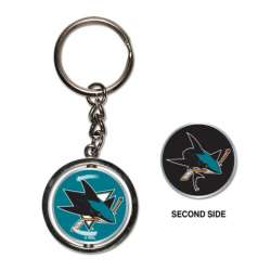 San Jose Sharks Key Ring Spinner Style CO