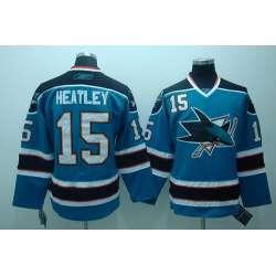 San Jose Sharks #15 HEATLEY blue Jerseys