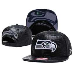 Seahawks Fresh Logo Black Adjustable Hat GS(1)