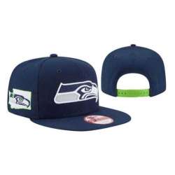 Seahawks Team Logo All Navy Adjustable Hat LT