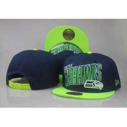 Seahawks Team Logo All Navy Green Adjustable Hat LT