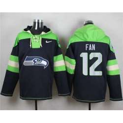 Seattle Seahawks #12 Fan Steel Blue Player Stitched Pullover NFL Hoodie