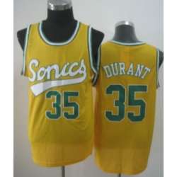 Seattle Supersonics #35 Kevin Durant 2003-04 Yellow Swingman Jerseys