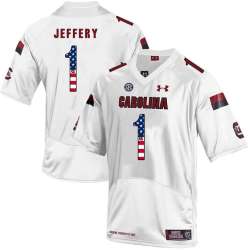 South Carolina Gamecocks 1 Alshon Jeffery White USA Flag College Football Jersey Dyin