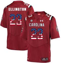South Carolina Gamecocks 23 Bruce Ellington Red USA Flag College Football Jersey Dyin