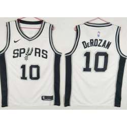 Spurs 10 DeMar DeRozan White Nike Swingman Stitched NBA Jersey