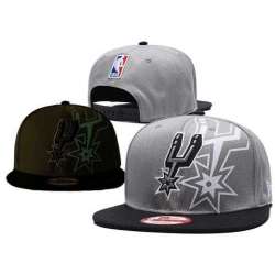 Spurs Team Logo Gray Black Adjustable Hat GS