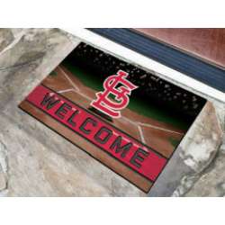 St. Louis Cardinals Door Mat 18x30 Welcome Crumb Rubber