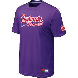 St. Louis Cardinals Purple Nike Short Sleeve Practice T-Shirt