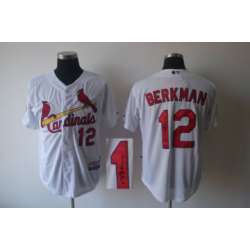 St. Louis Cardinals #12 Lance Berkman White Signature Edition Jerseys