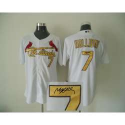 St. Louis Cardinals #7 Matt Holliday White With Gold Signature Edition Jerseys