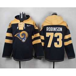 St. Louis Rams #73 Greg Robinson Navy Blue Player Stitched Pullover NFL Hoodie