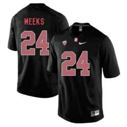Stanford Cardinal 24 Quenton Meeks Blackout College Football Jersey DingZhi
