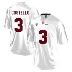 Stanford Cardinal 3 K.J. Costello White College Football Jersey DingZhi