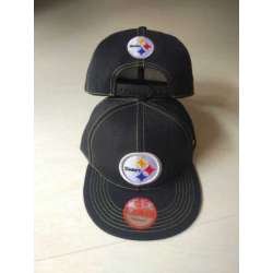 Steelers Team Logo Black Adjustable Hat LTMY