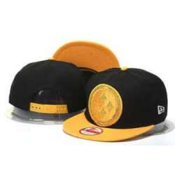 Steelers Team Logo Black Peaked Adjustable Hat GS