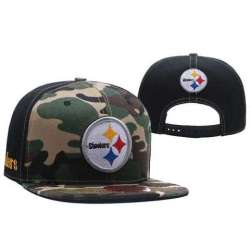 Steelers Team Logo Camo Snapback Adjustable Hat LTMY