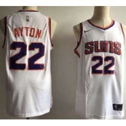 Suns 22 Deandre Ayton White Nike Swingman Stitched NBA Jersey (Without The Sponsor Logo)