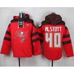 Tampa Bay Buccaneers #40 Mike Alstott Red Player Stitched Pullover NFL Hoodie