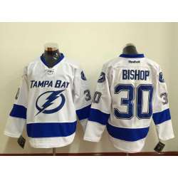 Tampa Bay Lightning #30 Ben Bishop White Jerseys