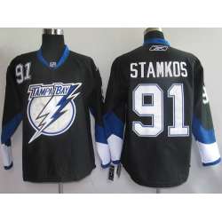 Tampa Bay Lightning #91 Stamkos Black Jerseys