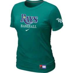 Tampa Bay Rays Nike Women\'s L.Green Short Sleeve Practice T-Shirt